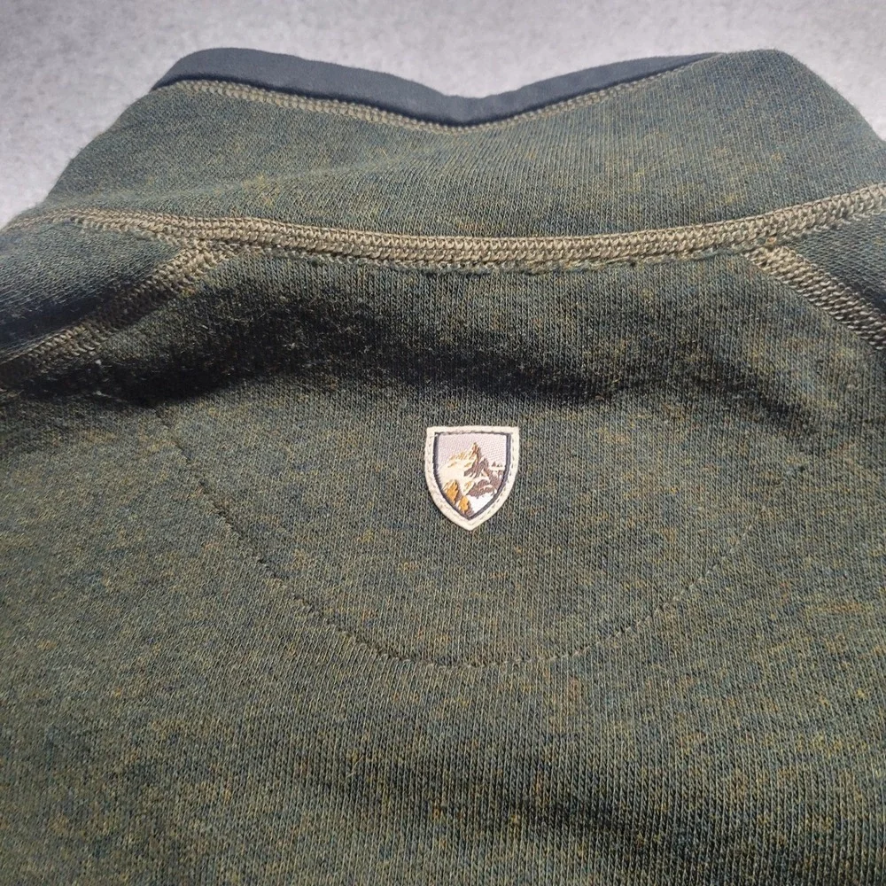 Kuhl Sweater Mens Medium Long Sleeve 1/4 Zip Casual Adult Outdoor Hiking Green‎